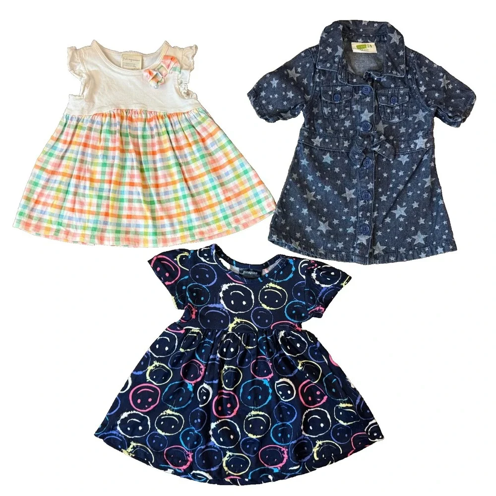 First Impressions Baby Girl 3/6 Months Dresses Outfits‎ Clothes Lot Spring Smile